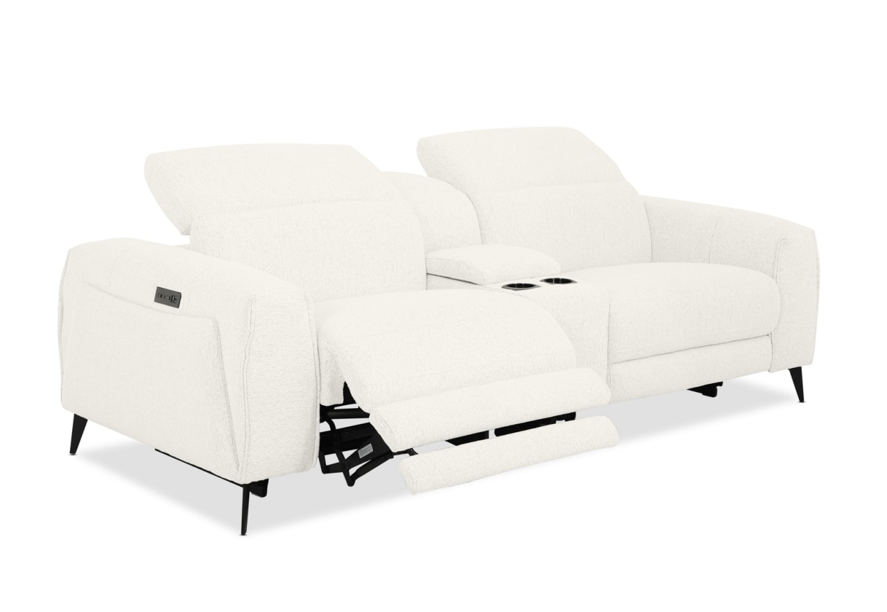 LORENZA FABRIC 2.5 Seater Electric Recliners with Console – image 4 of 8