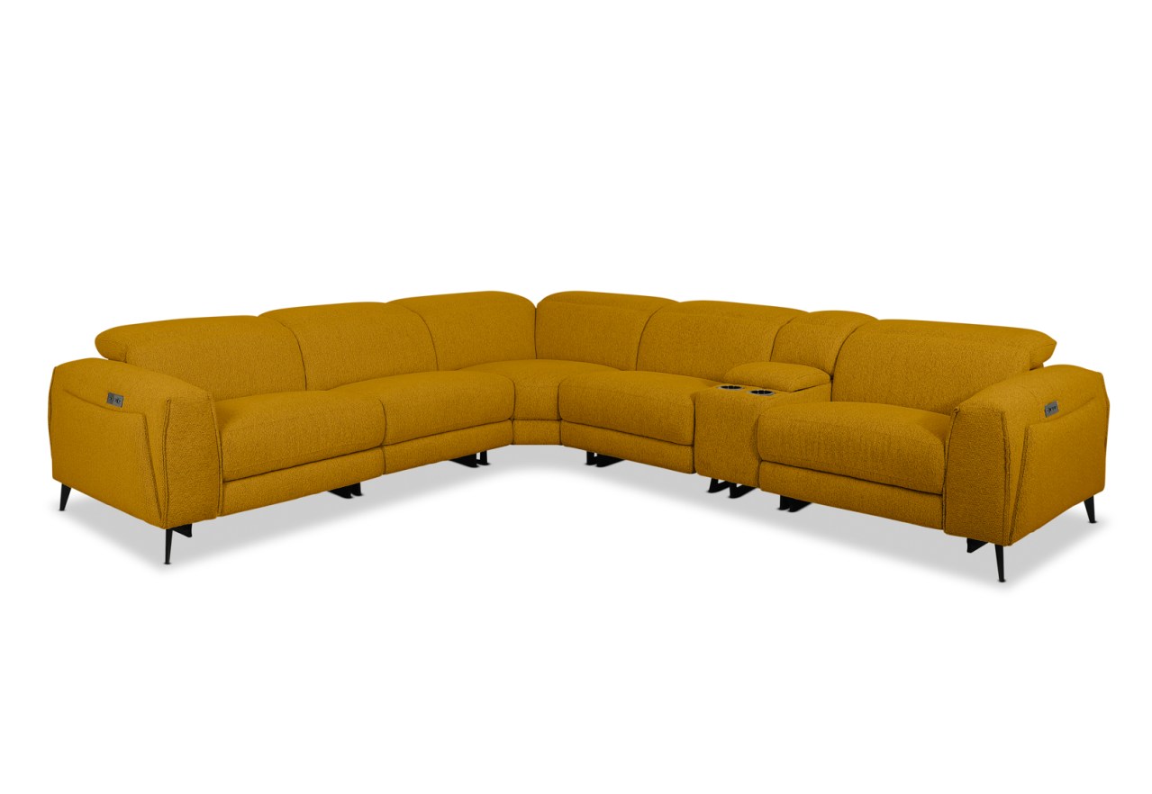 LORENZA FABRIC 5S Cnr Lounge with 2 Inbuilt ER and Cns – image 1 of 6