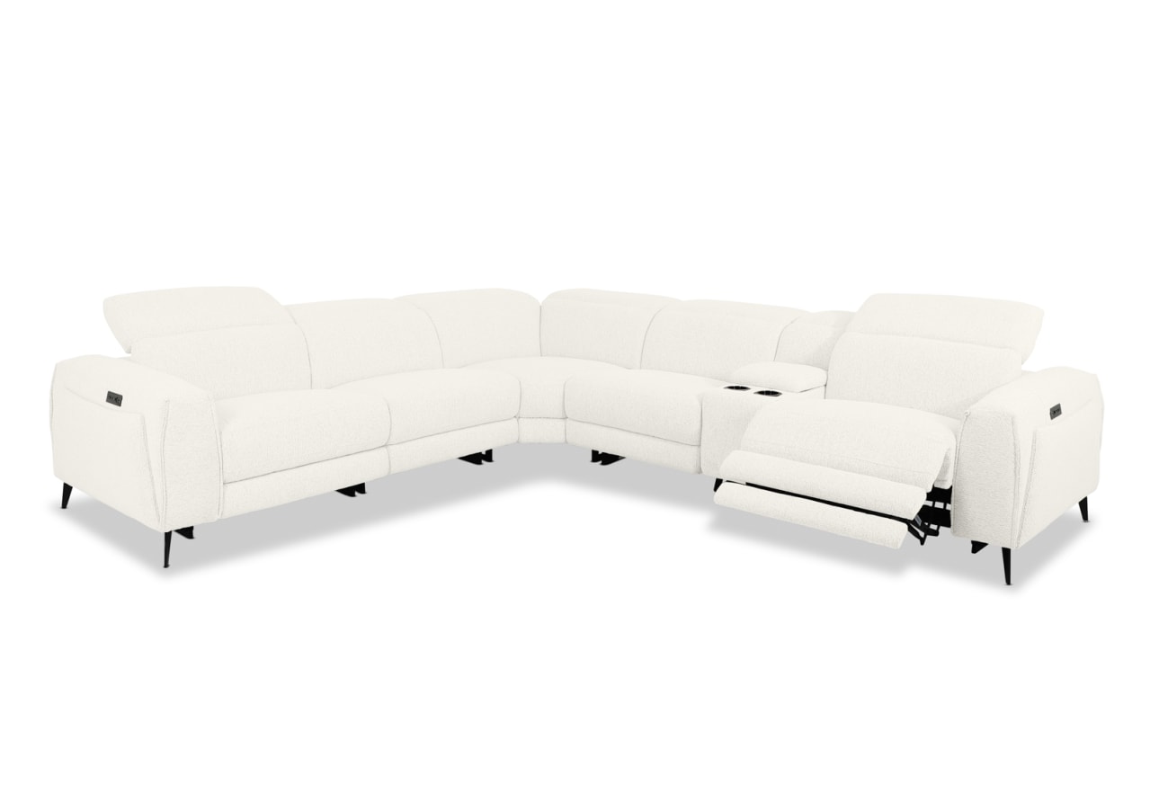 LORENZA FABRIC 5S Cnr Lounge with 2 Inbuilt ER and Cns – image 2 of 6
