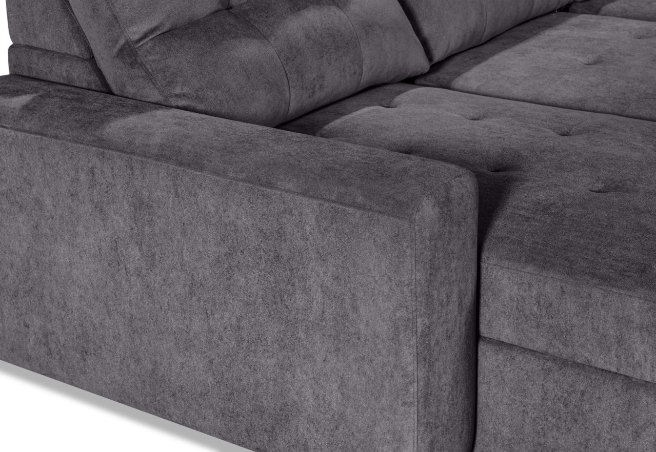 BEVERLY FABRIC 6 Seater Corner Lounge with 3 Electric Slide-out Recliners and LHF Chaise – image 11 of 13
