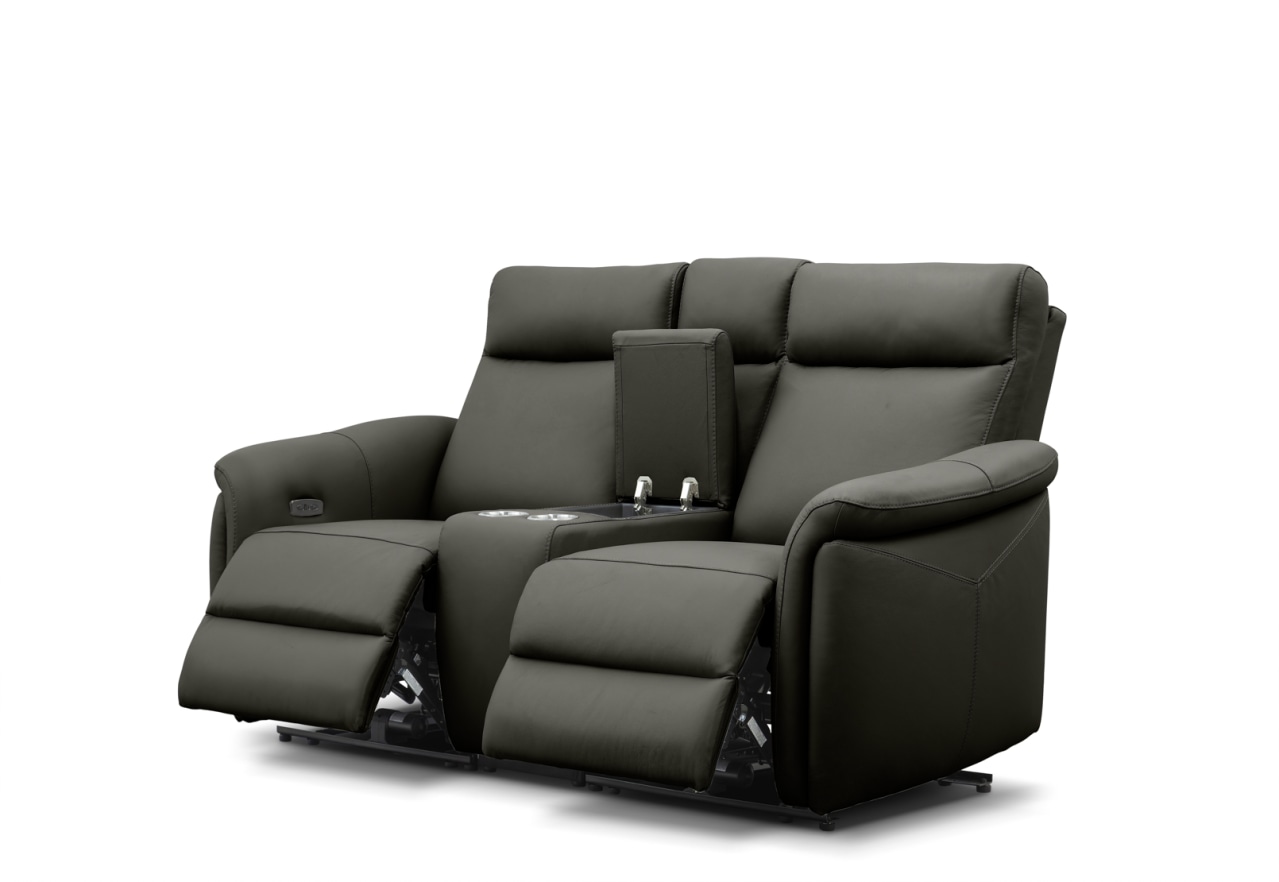 CASAMORE LEATHER 2 Seater Electric Recliners and Console – image 4 of 16