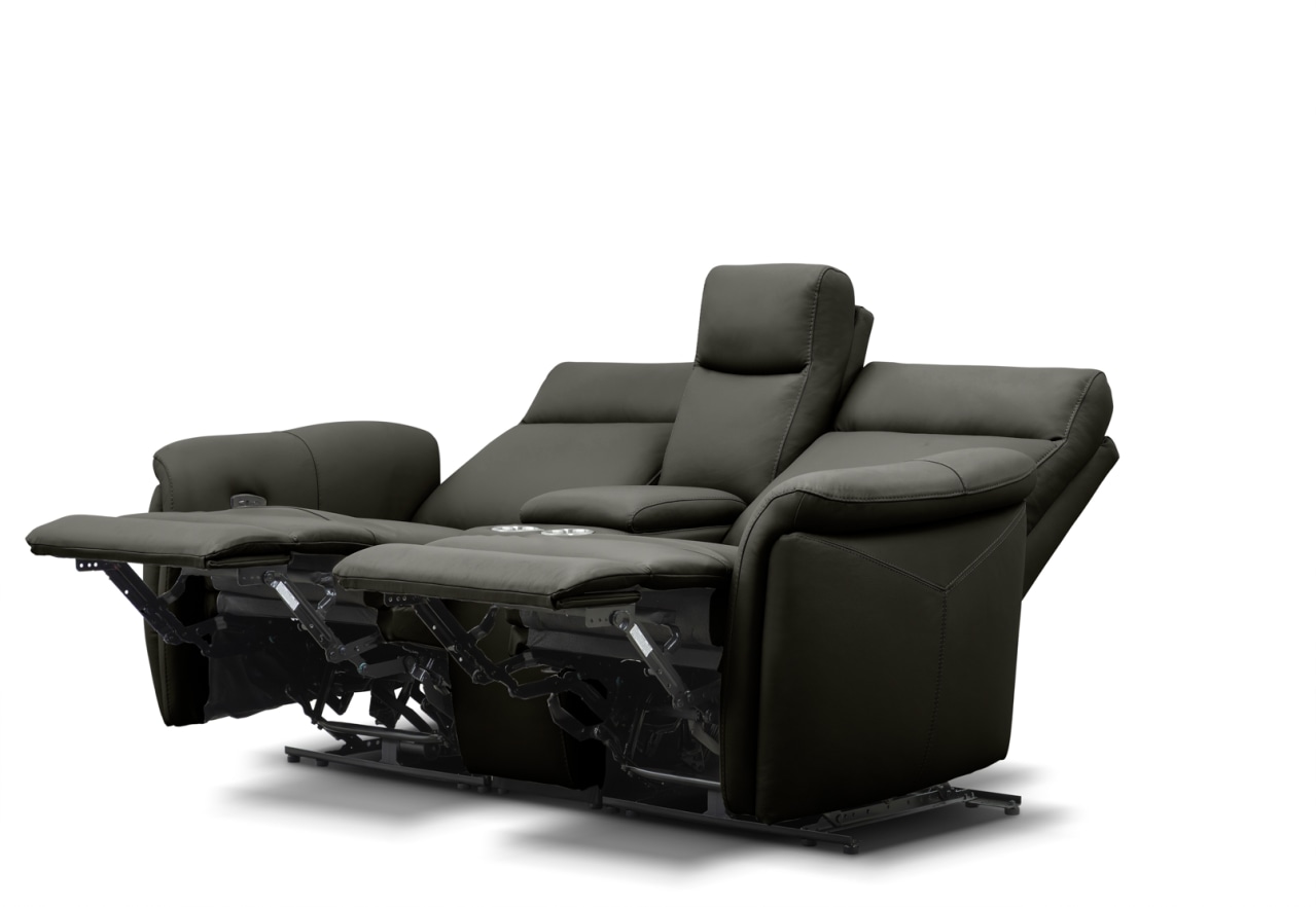 CASAMORE LEATHER 2 Seater Electric Recliners and Console – image 6 of 16
