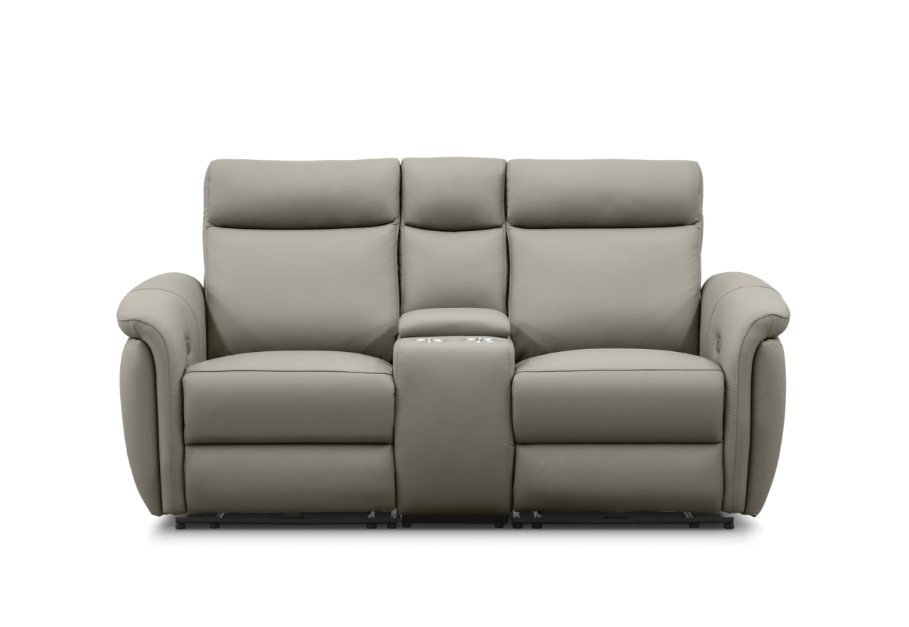 CASAMORE LEATHER 2 Seater Electric Recliners and Console – image 1 of 16