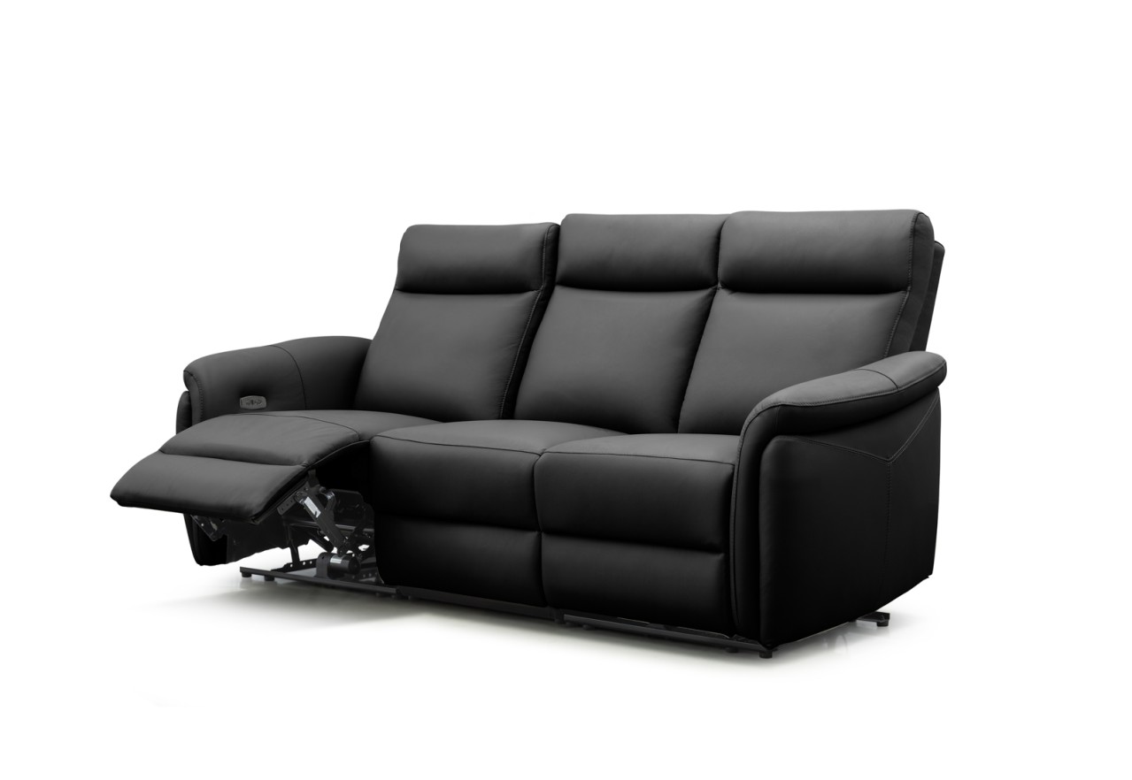 CASAMORE LEATHER 3 Seater with 2 Inbuilt Electric Recliners – image 4 of 11