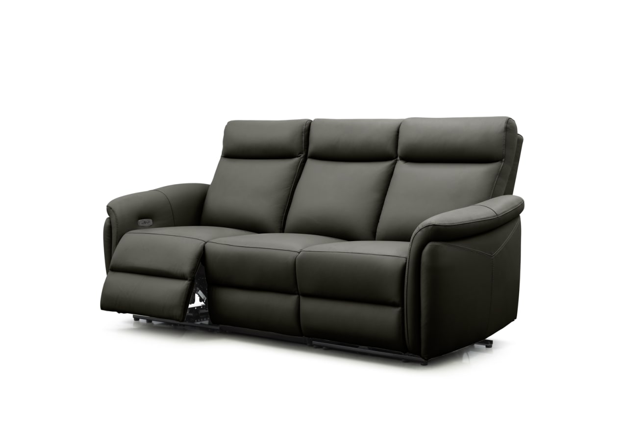CASAMORE LEATHER 3 Seater with 2 Inbuilt Electric Recliners – image 3 of 11