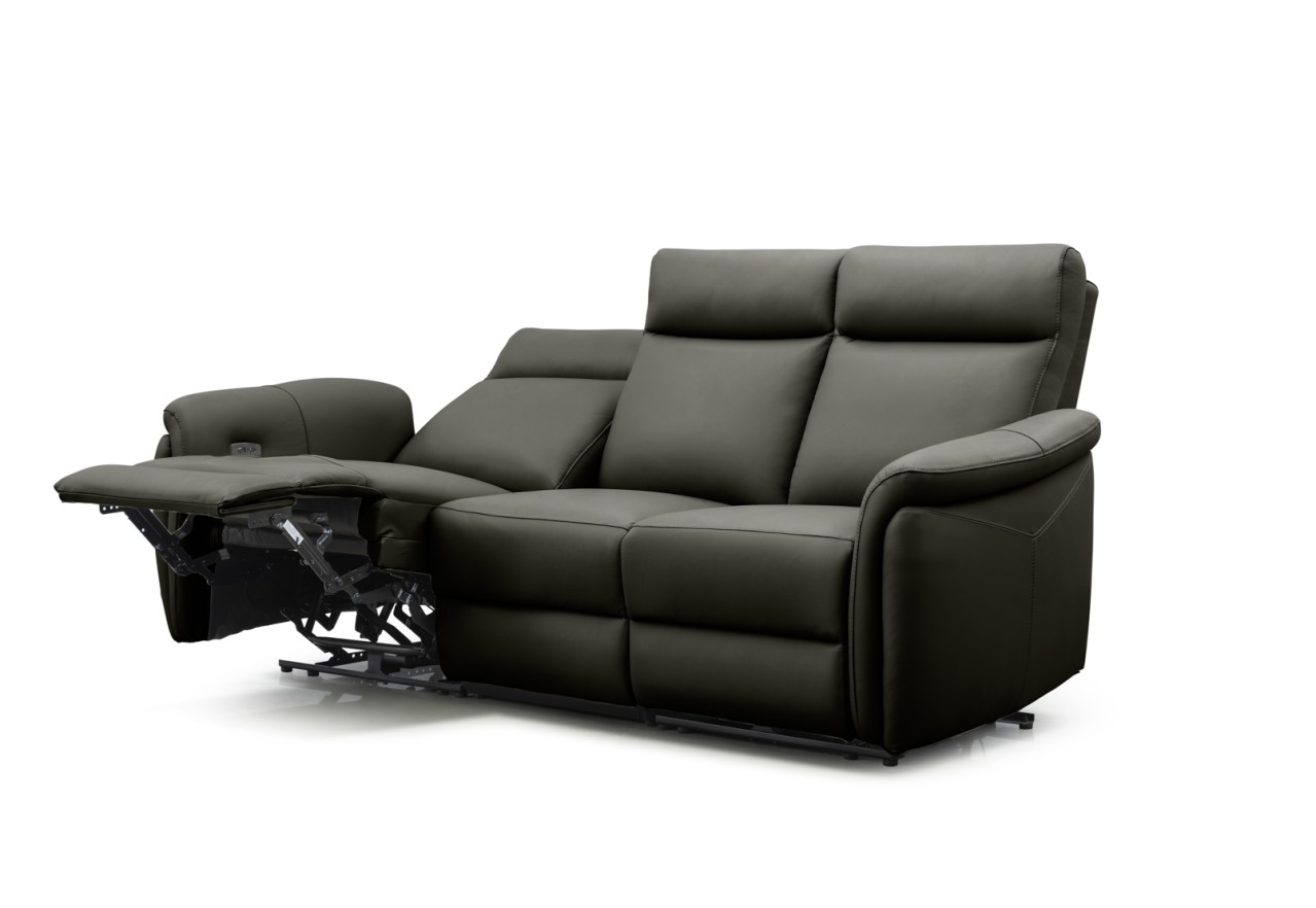CASAMORE LEATHER 3 Seater with 2 Inbuilt Electric Recliners – image 5 of 11