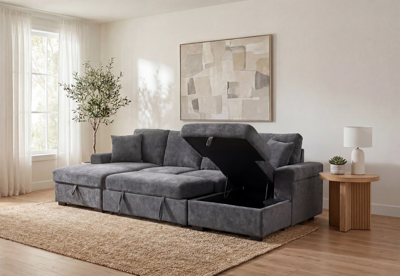 CLEVELAND FABRIC Double Chaise Sofa Bed – image 16 of 16