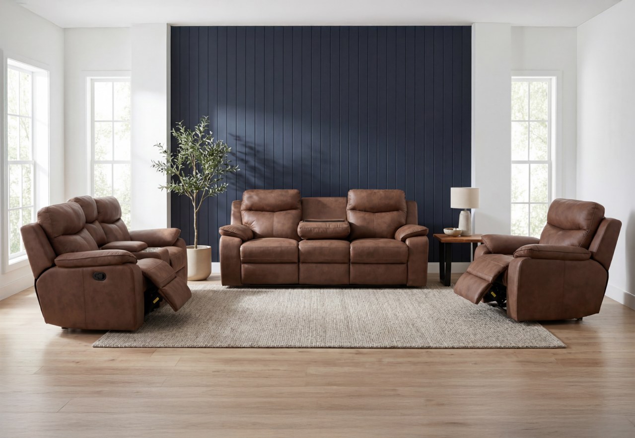 BURLINGTON FABRIC 3S Manual Recliner with Drop Down Table – image 15 of 15