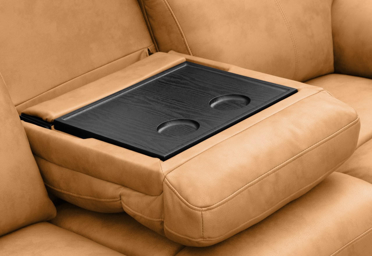 BURLINGTON FABRIC 3S Manual Recliner with Drop Down Table – image 8 of 13
