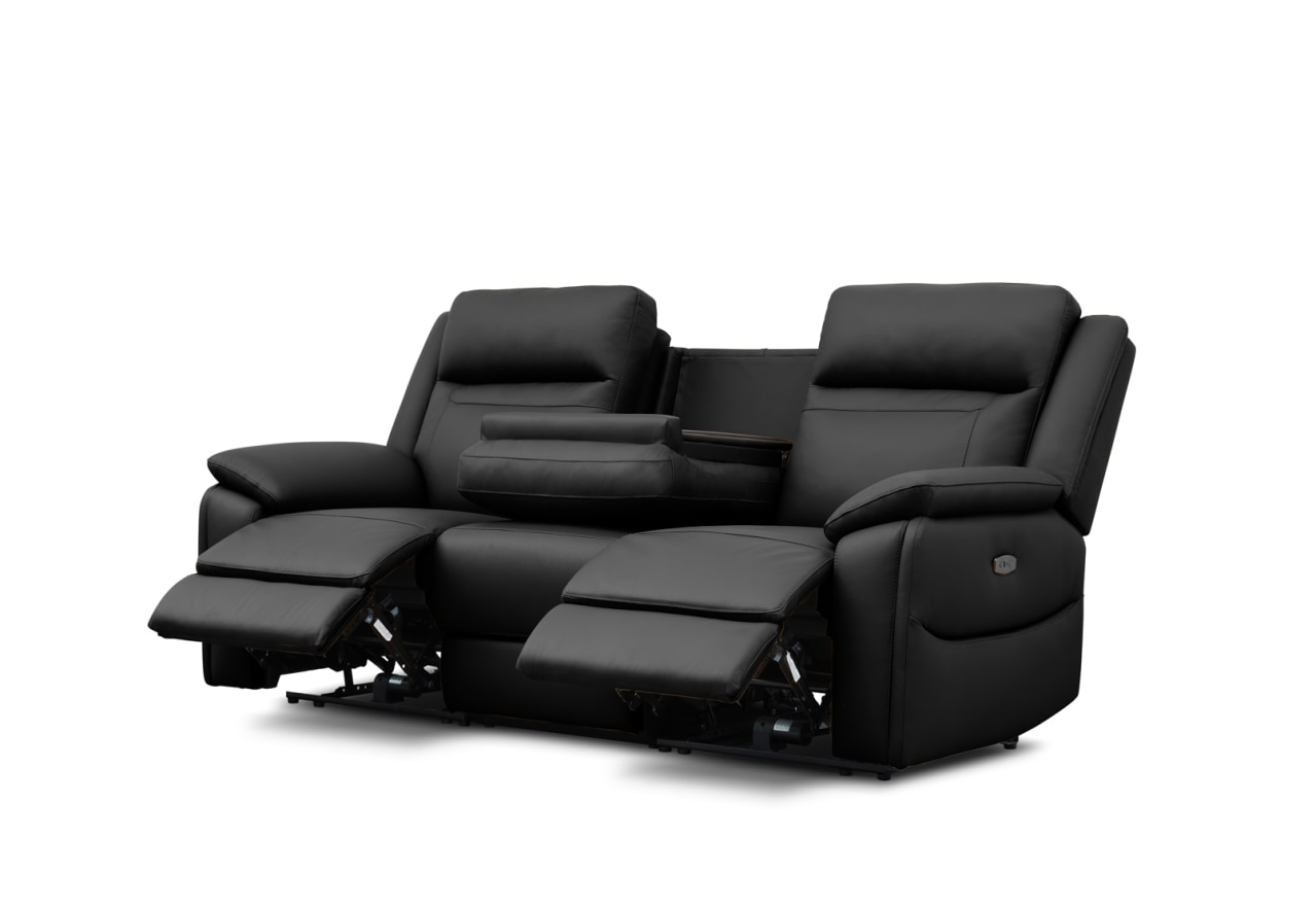 RENATO LEATHER 3S with Electric Recliners and Drop Down Table – image 8 of 15
