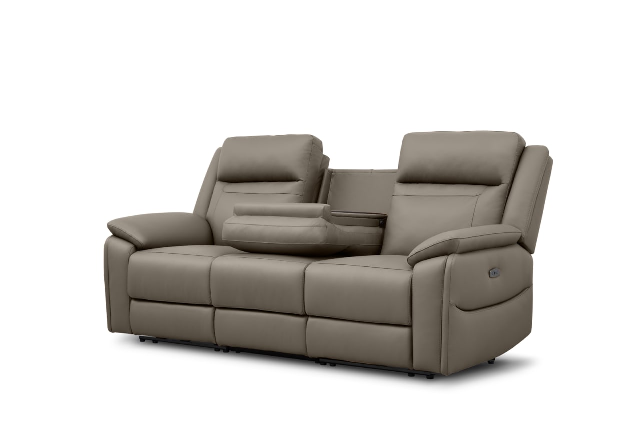 RENATO LEATHER 3S with Electric Recliners and Drop Down Table – image 6 of 15