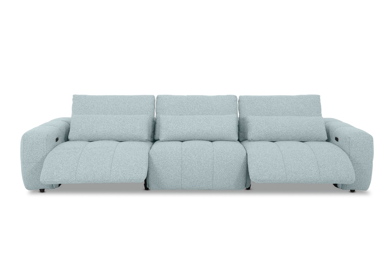 LORYN FABRIC 3.5 Seater with 2 Inbuilt Electric Recliners – image 2 of 10