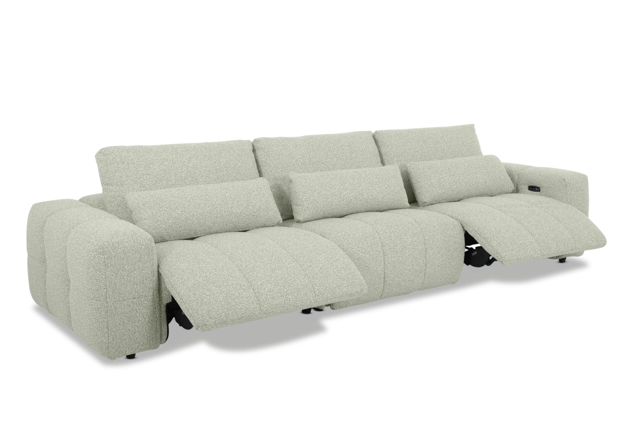 LORYN FABRIC 3.5 Seater with 2 Inbuilt Electric Recliners – image 4 of 10