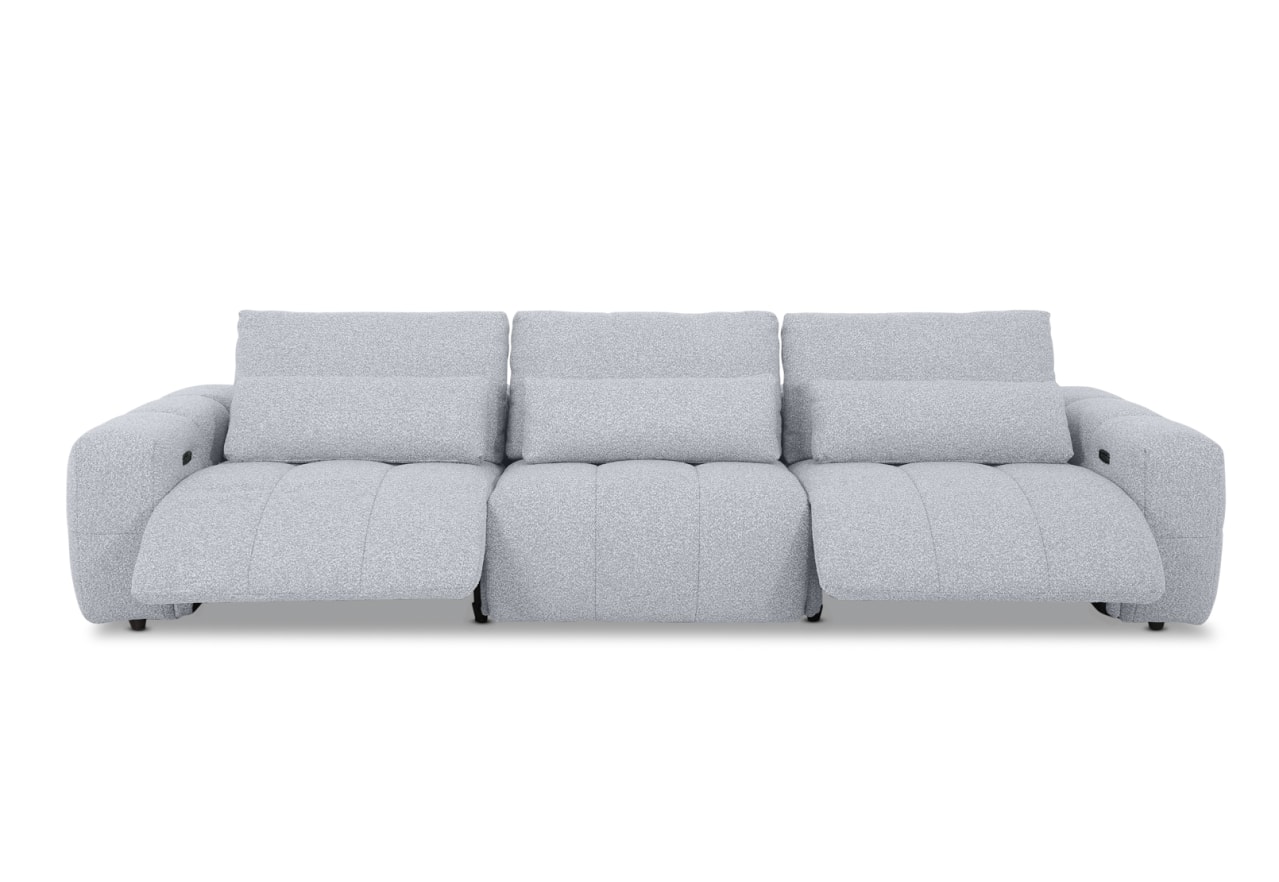 LORYN FABRIC 3.5 Seater with 2 Inbuilt Electric Recliners – image 2 of 10