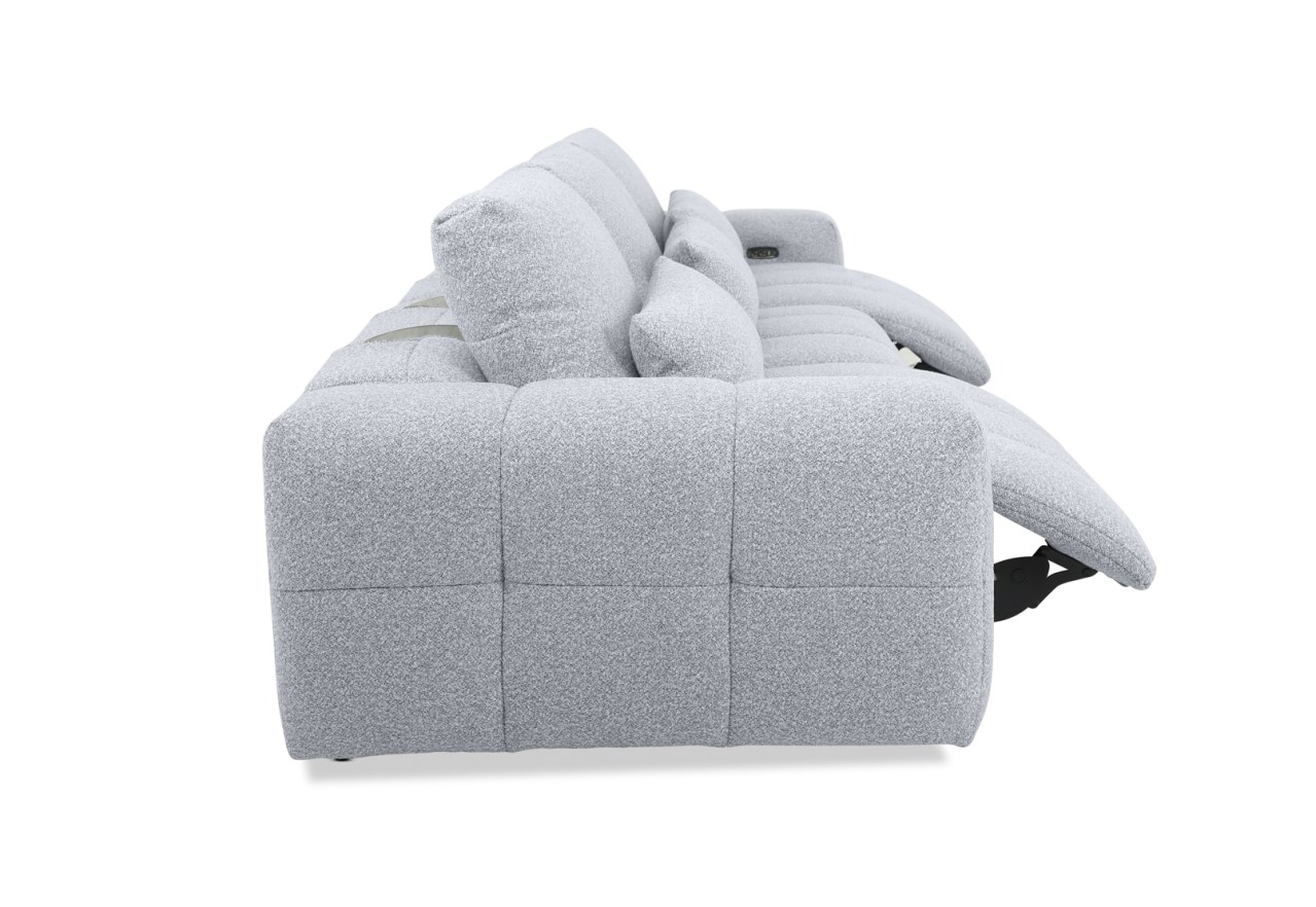 LORYN FABRIC 3.5 Seater with 2 Inbuilt Electric Recliners – image 7 of 10