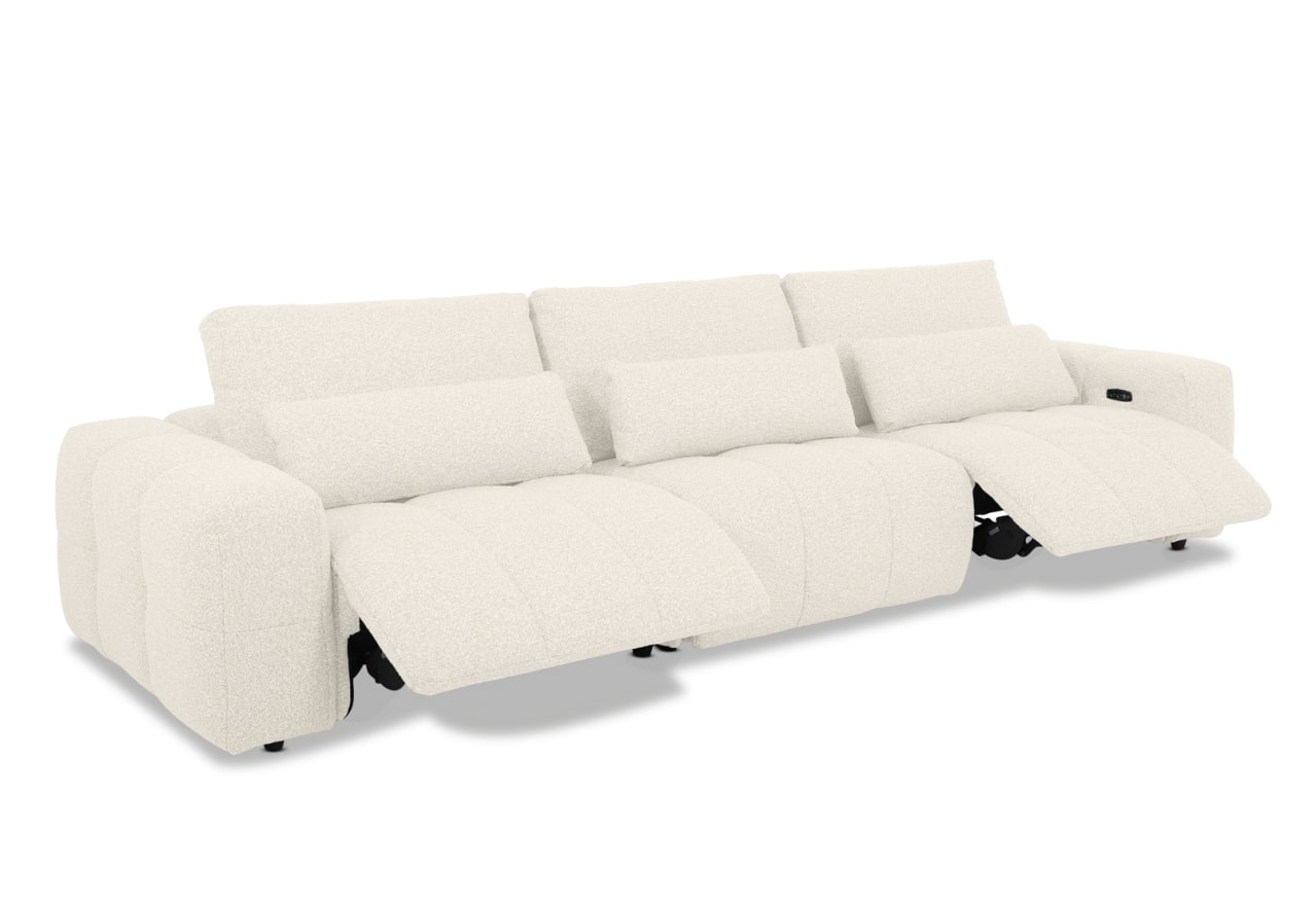LORYN FABRIC 3.5 Seater with 3 Electric Recliners – image 7 of 19