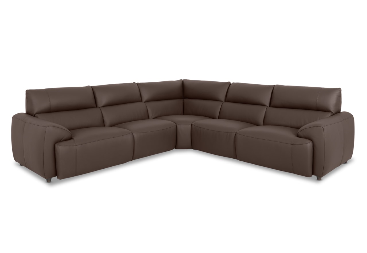 VESSALLI LEATHER 5S Corner Lounge with Electric Recliners – image 1 of 14