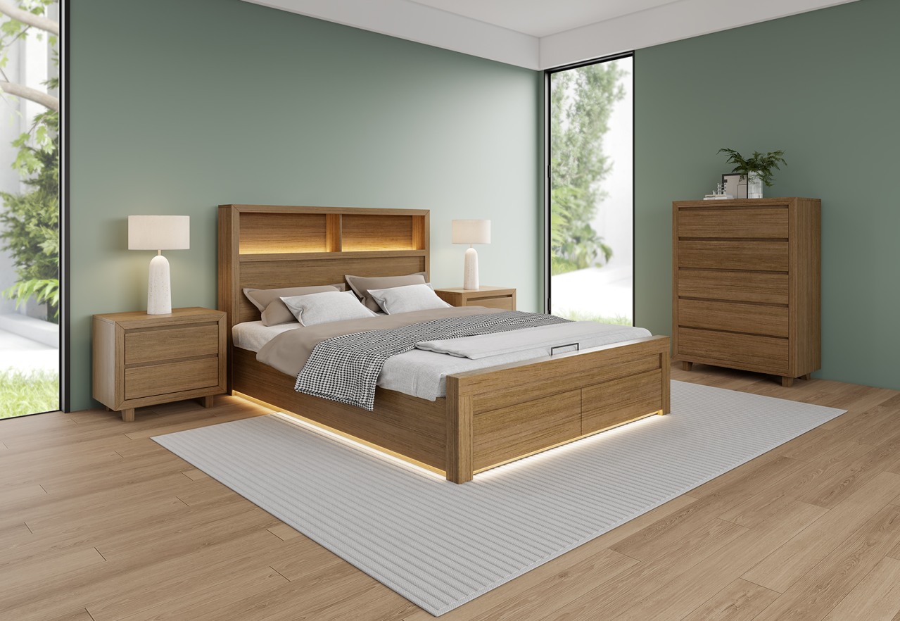 RANA 4 Piece King Tall Chest Bedroom Suite – image 2 of 4