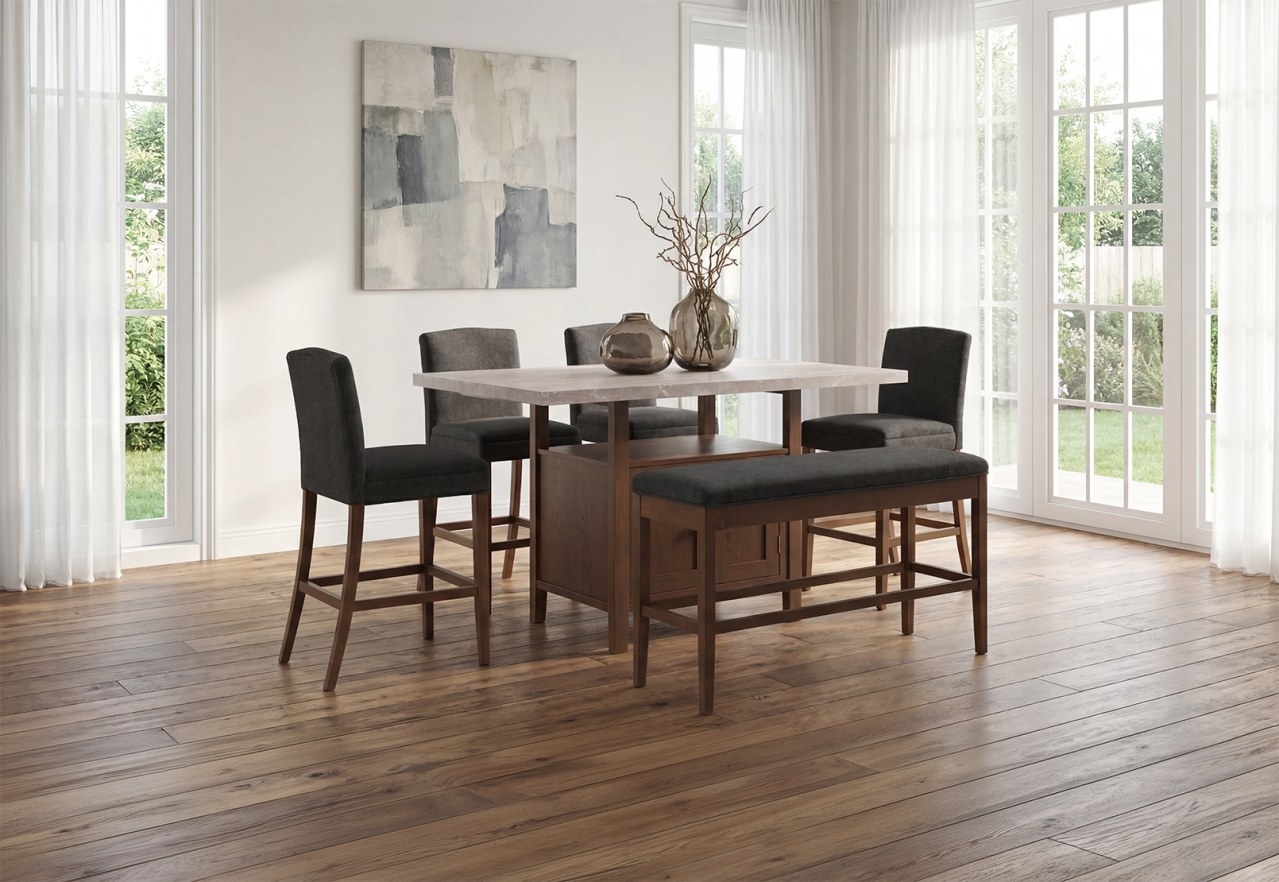 DIONE 6 Piece High Dining Setting – image 1 of 11
