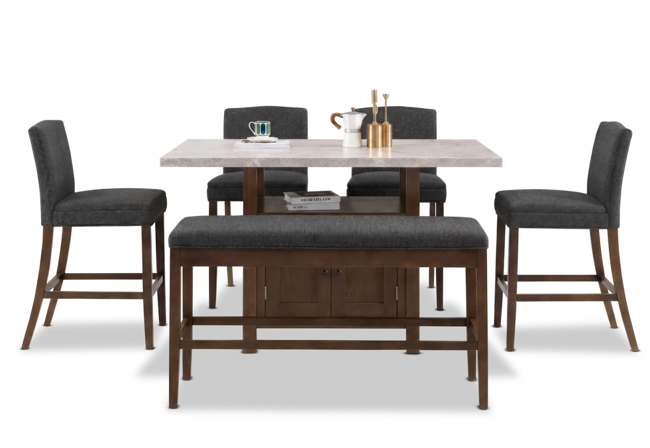 DIONE 6 Piece High Dining Setting – image 3 of 11