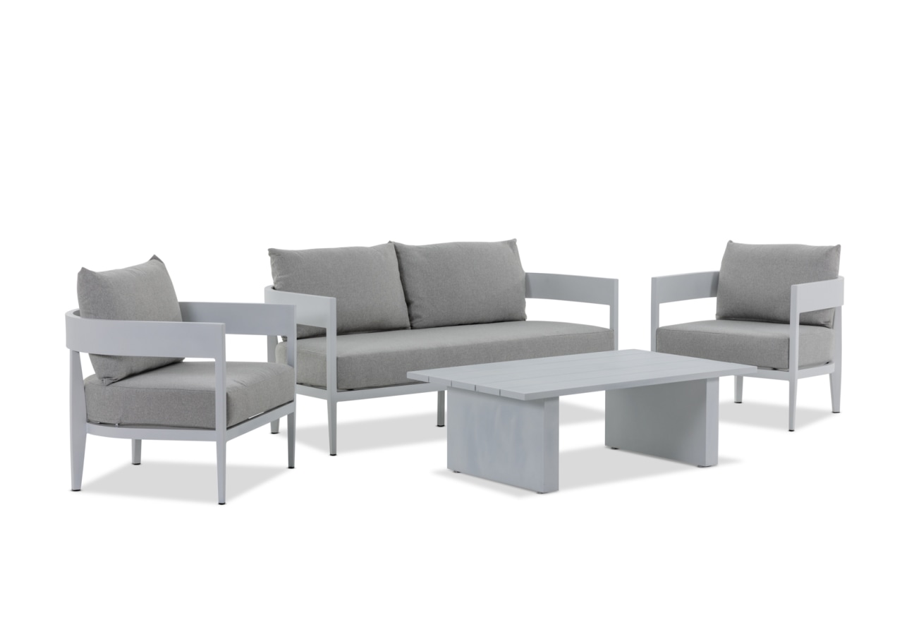 CONJOLA 4 Piece Outdoor Lounge Setting with 2 Seat Sofa – image 4 of 17