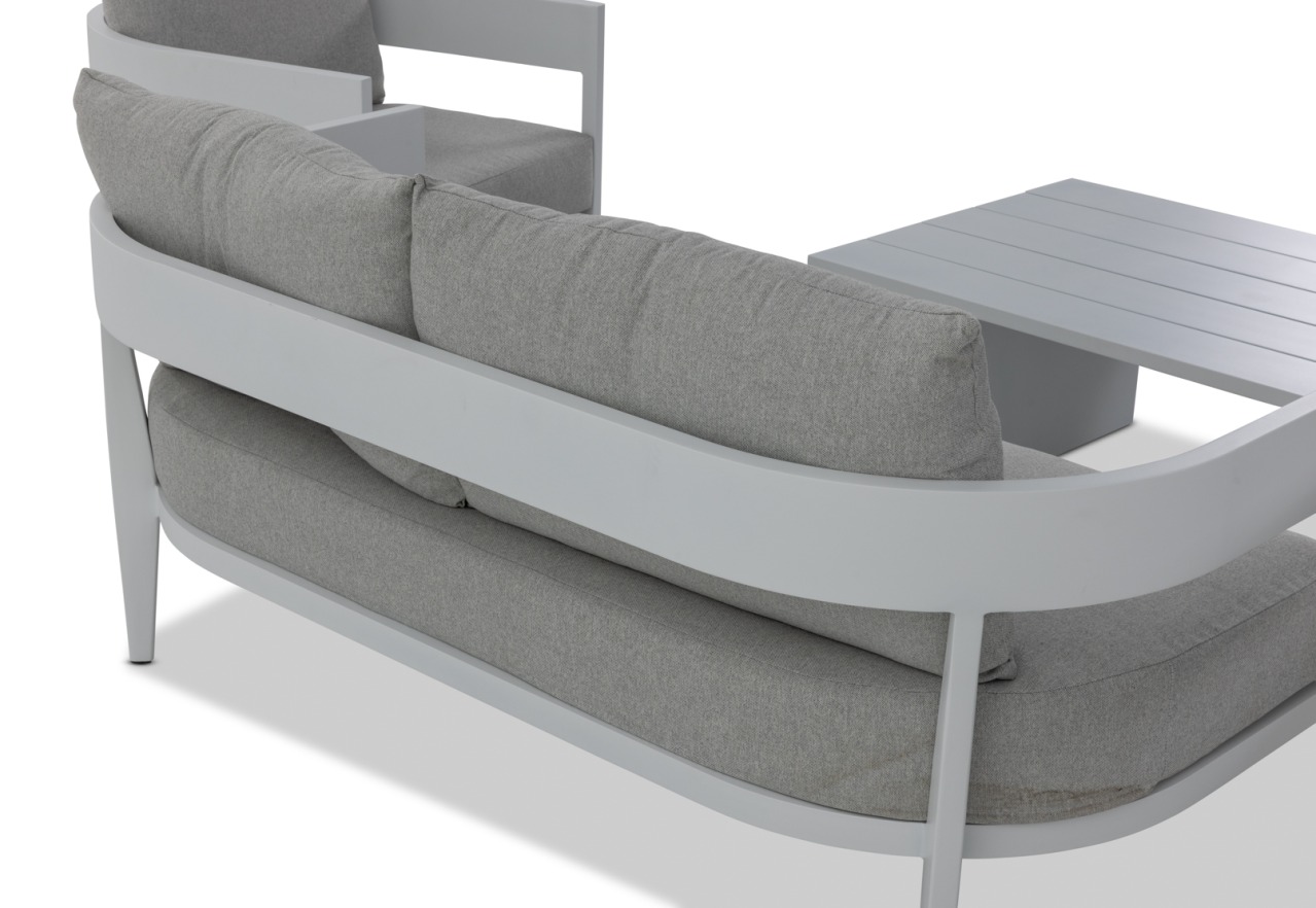 CONJOLA 4 Piece Outdoor Lounge Setting with 2 Seat Sofa – image 9 of 17