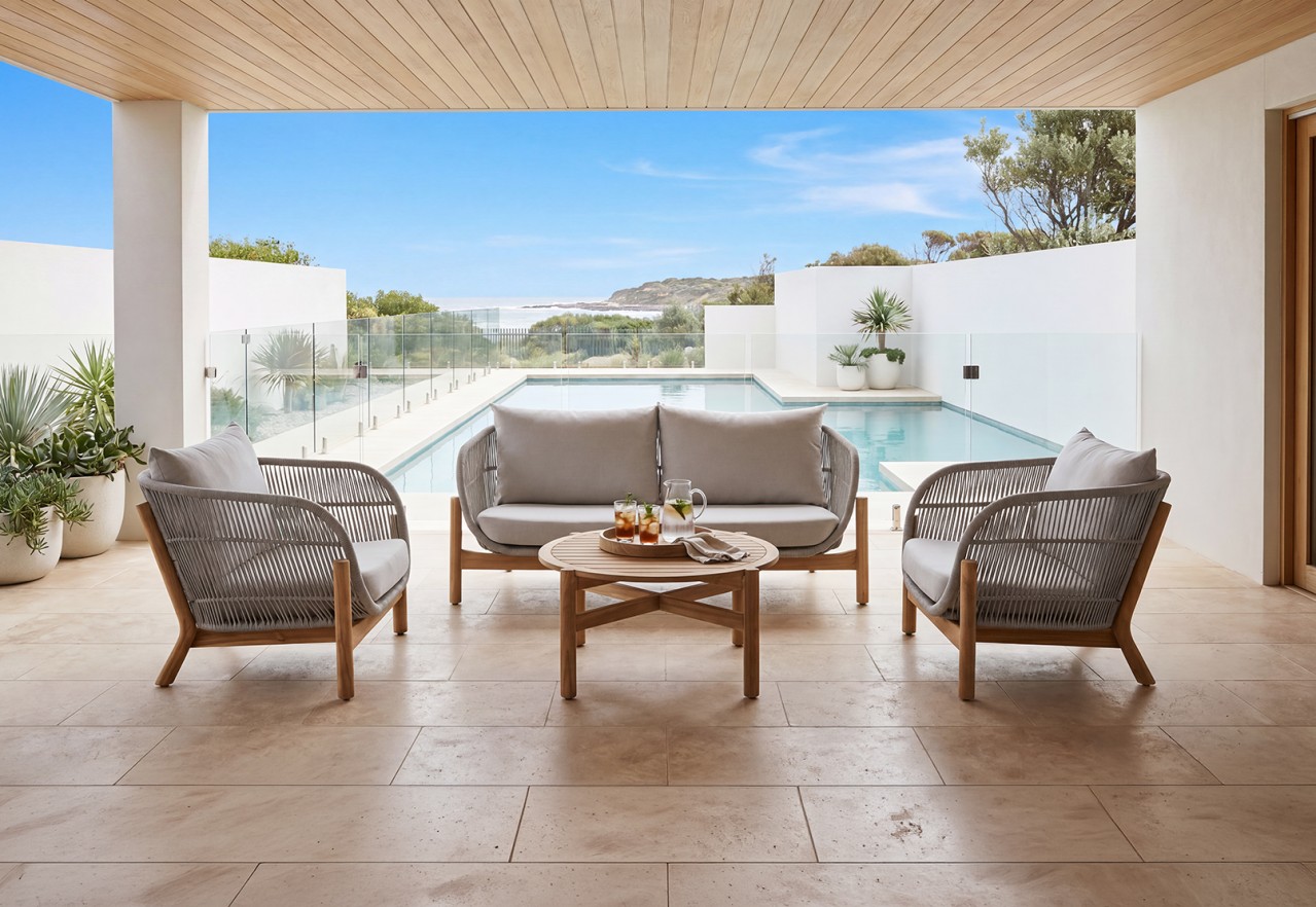 BALANGA 4 Piece Outdoor Lounge Setting – image 1 of 9