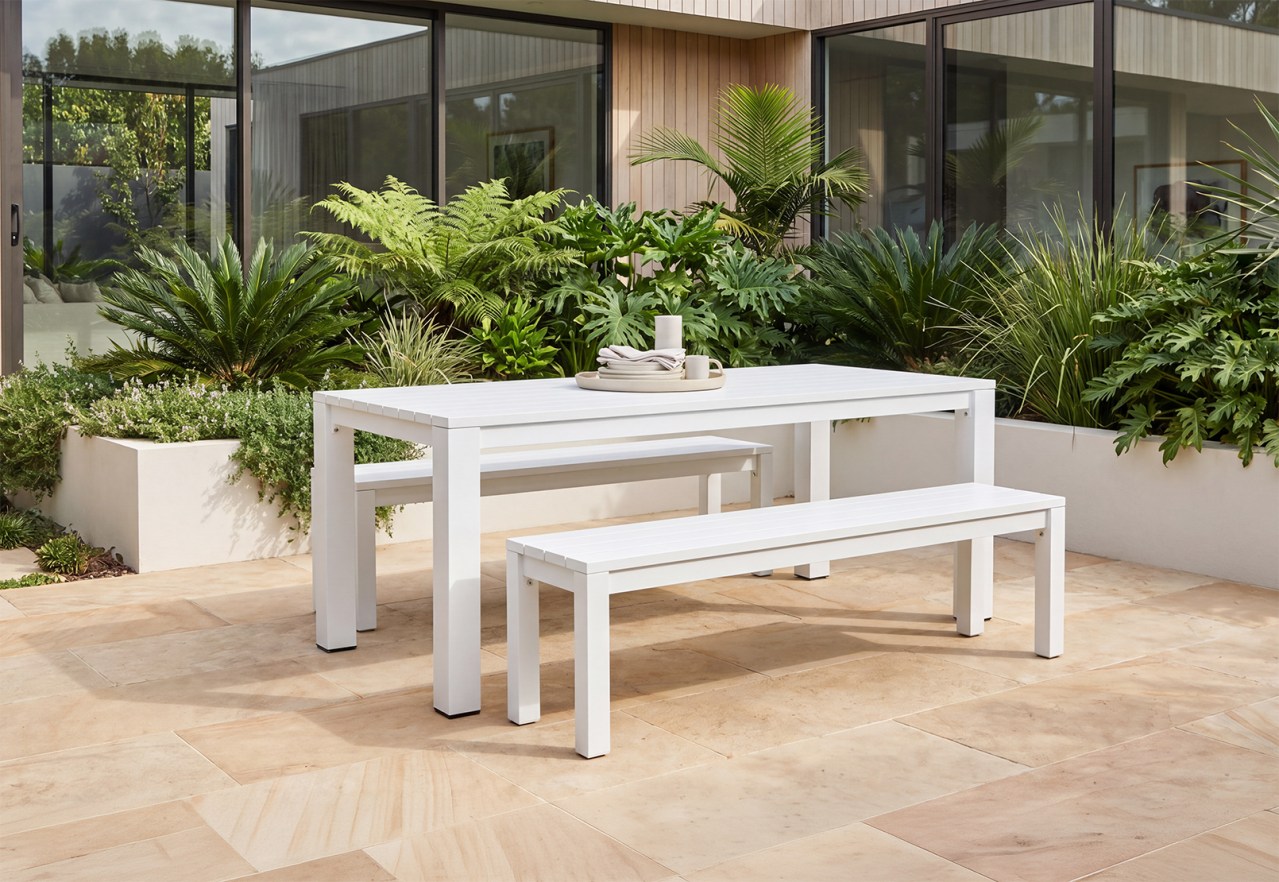 NAVITI 3Piece Outdoor Bench Setting – image 1 of 7