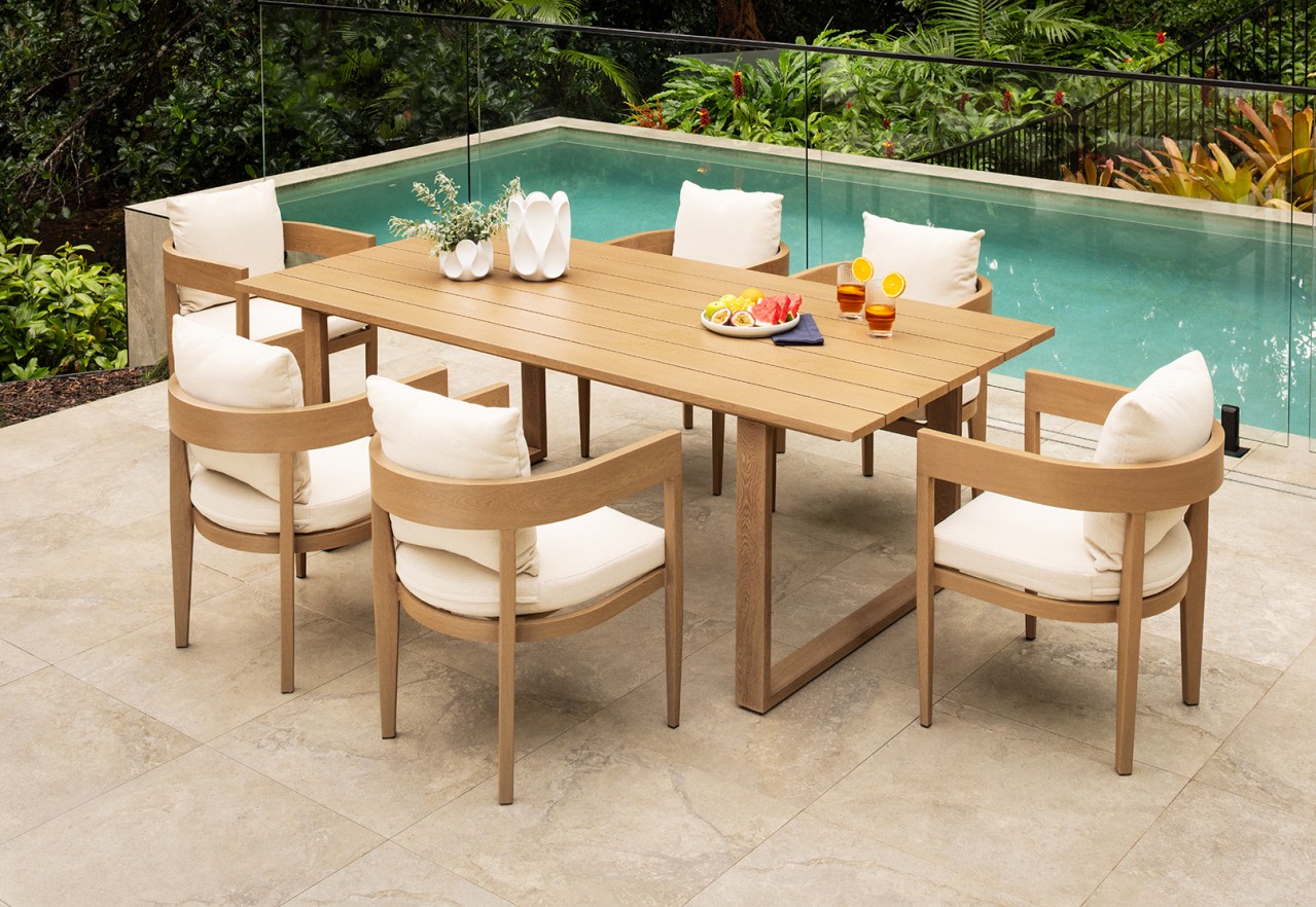 SEMINYAK 7 Piece Outdoor Dining Suite – image 1 of 12