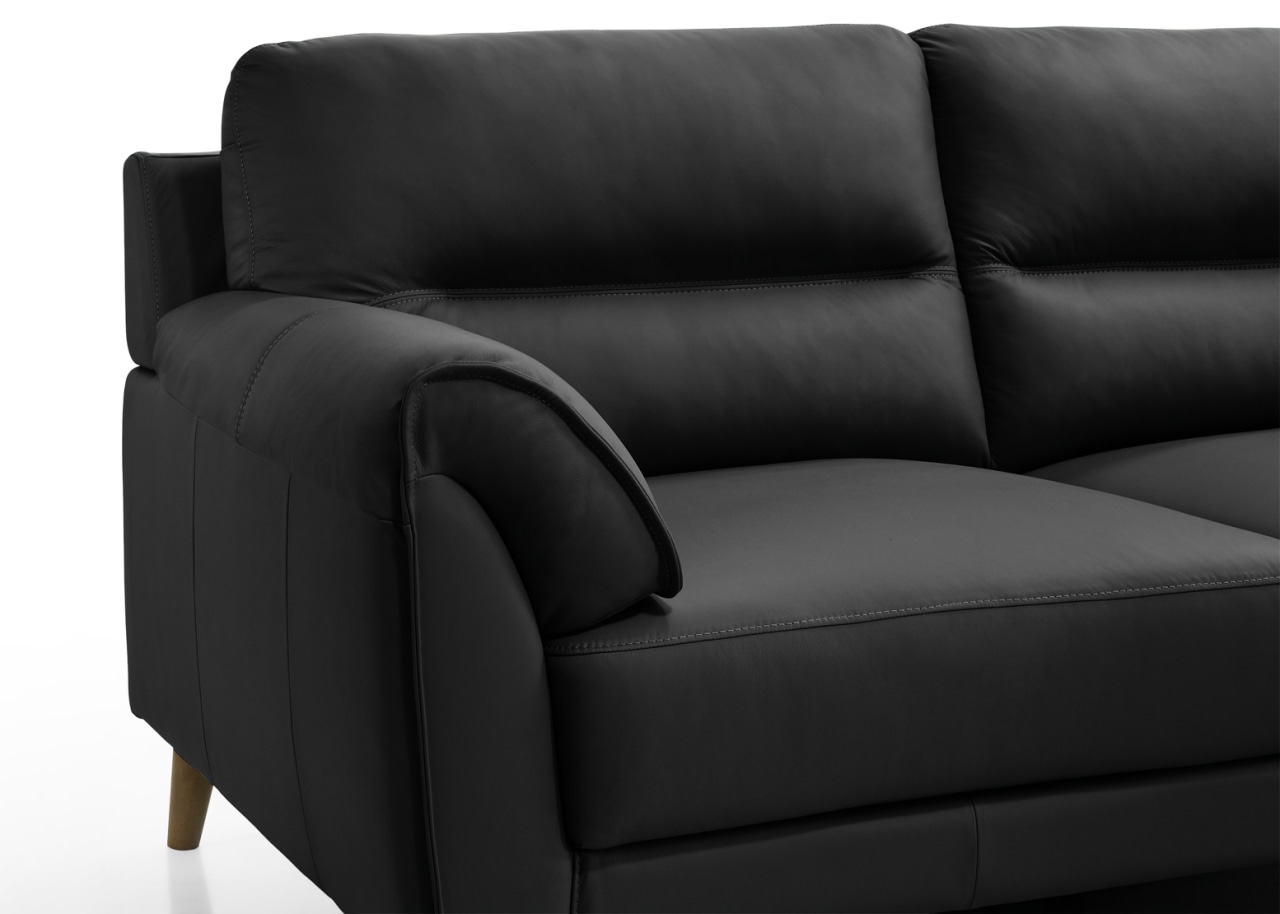 CARNABY LEATHER 3 Seater RHF Chaise – image 4 of 5
