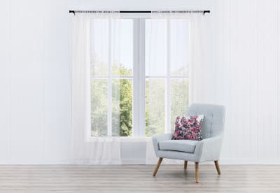 MIST Voile Rod Pocket Curtain with Hemming Tape 135 x 290cm