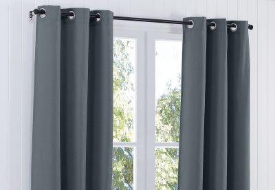 NASH Linen Look Triple Weave Eyelet Curtain 120 x 223cm