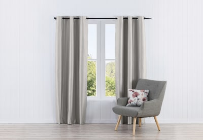 NOVA (Basford) Faux Silk Eyelet Curtain (8PC)
