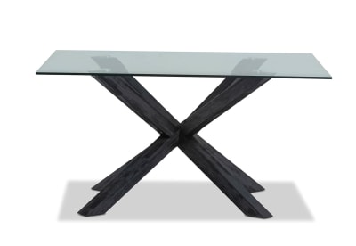 PROMENADE Square Glass Top Dining Table