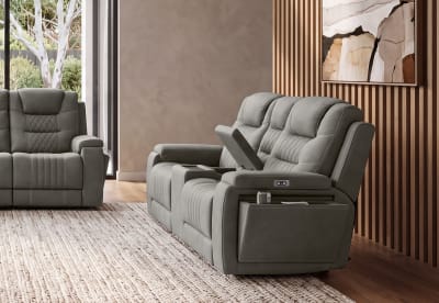 AGASSI FABRIC 2 Seater with Dual Motor Recliners