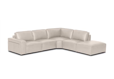 BARTELLE LEATHER 5 Piece RHF Corner Chaise.