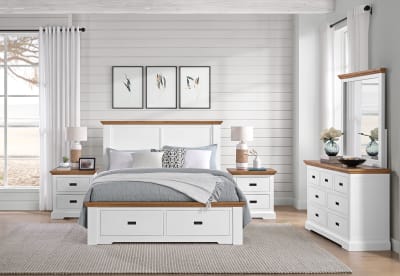 CHARLSBOURG 4 Piece King Bed Dresser Suite