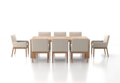 ROMULUS 9 Piece Dining Suite with Lazarus Dining Chairs