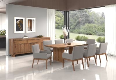 SORVINO 9 Piece Dining Suite with Lazarus Dining Chairs
