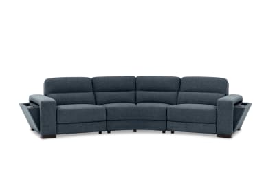 ELISEO FABRIC 4 Seater Wedge Sofa