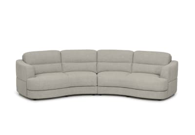 ELISEO FABRIC 4 Seater Curved Sofa