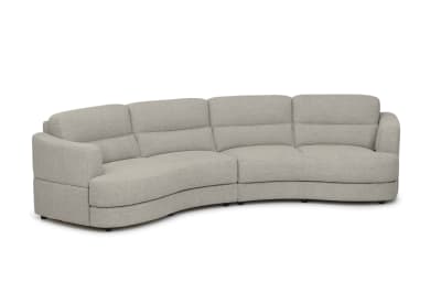 ELISEO FABRIC 4 Seater Curved Sofa