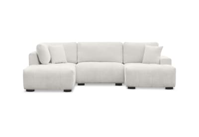 PAMINA FABRIC 4 Seater Lounge with Double Chaises
