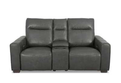 MATIAS LEATHER 2 Seater Electric Recliners with Console
