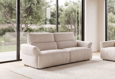 SUMMERVILLE FABRIC 2.5 Seater with 2 x inbuilt Electric Recliners
