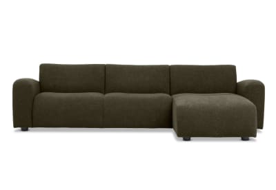 HARTWELL FABRIC 3 SEATER SOFA WITH RIGHT HAND FACING CHAISE