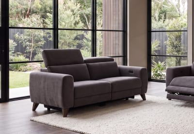 SPECTRA FABRIC 2 Seater with 2 Electric Recliners