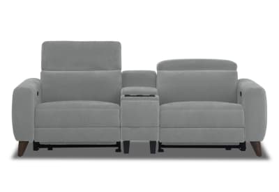 SPECTRA FABRIC 2 Seat Electric Recliner with Console