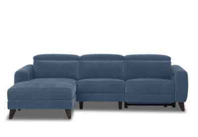 SPECTRA FABRIC 3 Seater Electric Recliner with Left Hand Facing Chaise