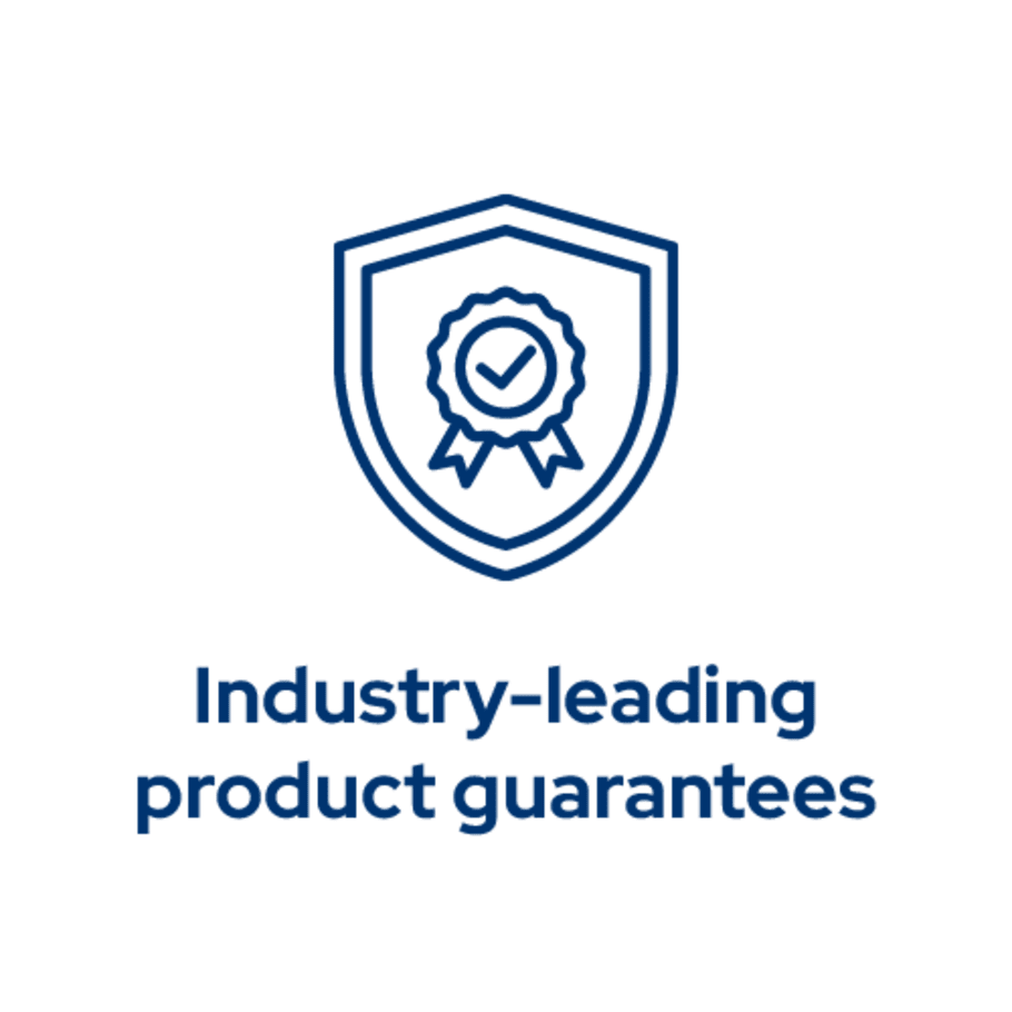 Industry-leading product guarantees